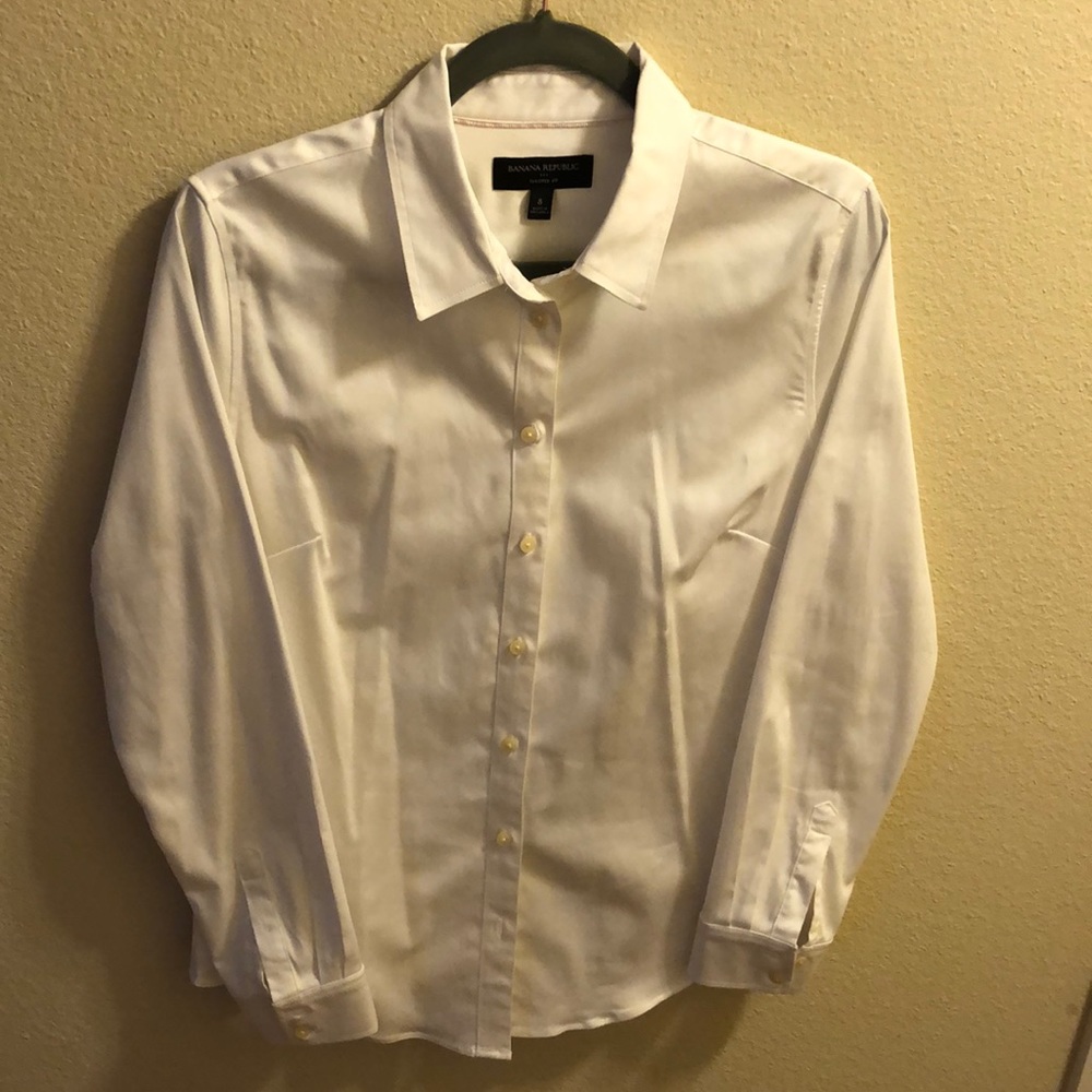 White Banana Republic Button Down